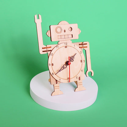 Robot Clock DIY Kit, Educational STEM Toy