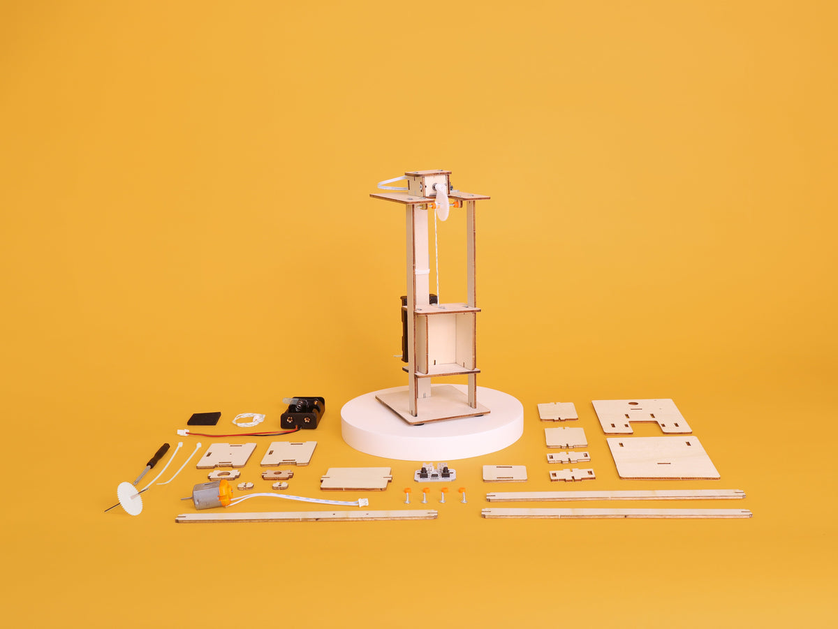 Electric Elevator DIY Kit, Educational STEM Toy