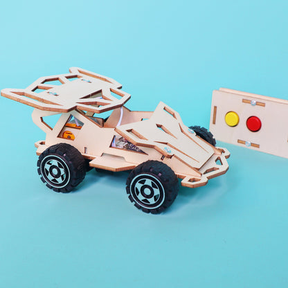 Infrared Remote Controlled Car DIY Kit, Educational STEM Toy